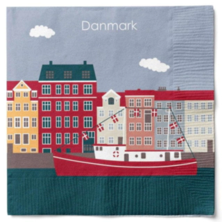 Danmark Båt Servetter Röd