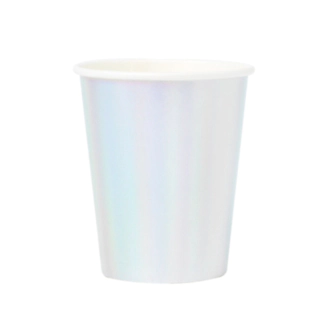 Pappersmuggar Iriserande Silver