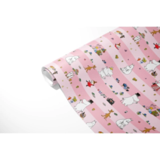 Mumintrollen® Presentpapper Ljusrosa