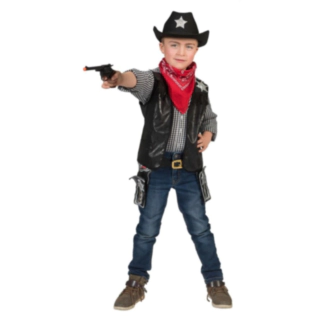 Sheriff Cowboyväst Svart
