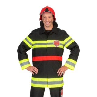 Brandmansjacka Svart/Gul