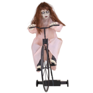 Rörliga Cindy På Cykel Med Ljud