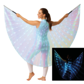 Iriserande LED Vingkappa