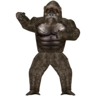 Uppblåsbar Gorilla Maskeraddräkt Brun