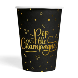 Pop the Champagne Pappersmuggar Svart/Guld
