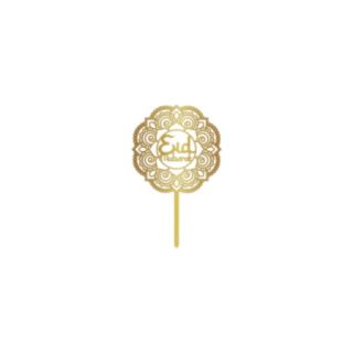 Eid Mubarak Tårtdekoration Guld