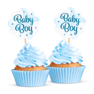 Baby Boy Tårtdekorationer Blå