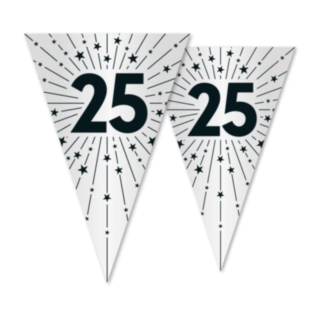 25 År Girlang Vit/Svart