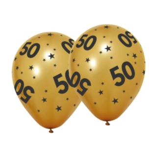 50 År Latexballonger Guld