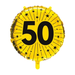 50 År Folieballong Guld
