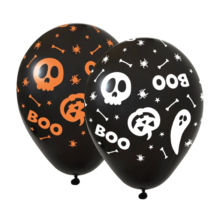 Halloween Boo Latexballonger Svart