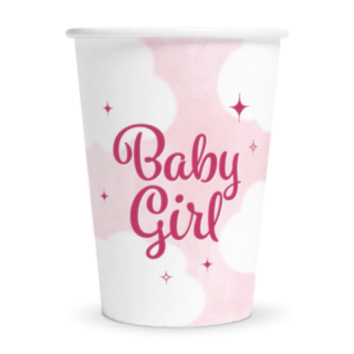 Baby Girl Pappersmuggar Ljusrosa/Vit