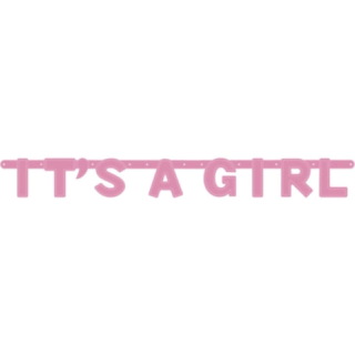 It's A Girl Girlang Ljusrosa