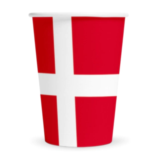 Danmark Pappersmuggar Röd/Vit