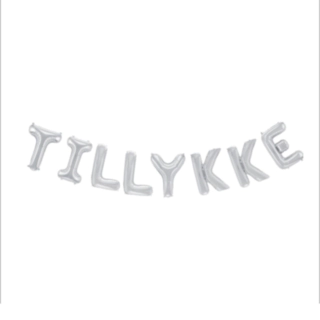 Tillykke Folieballong Silver