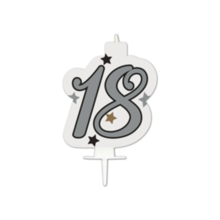 18 År Tårtljus Silver