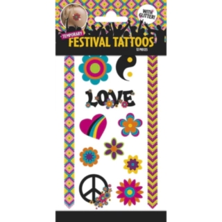 Festival Falska Tatueringar Glitter