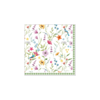 Blomsterservetter Vit