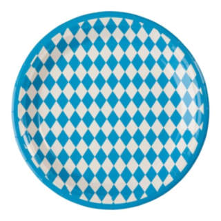 Oktoberfest Papperstallrikar Blå/Vit