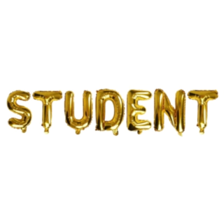 Student Folieballong Guld