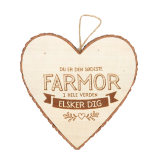 Farmor Trähjärta Beige