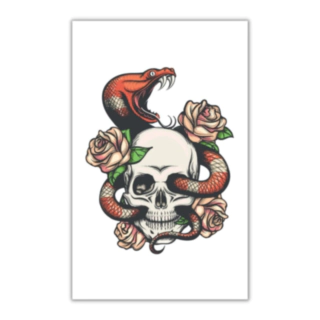 Dödskalle Falsk Tatuering