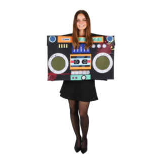 Boombox Maskeraddräkt Svart