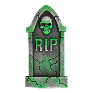 RIP Gravsten Med Dödskalle Grön