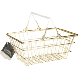 Metallkorg Med Handtag Guld