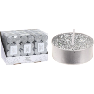 Glitter Värmeljus Silver
