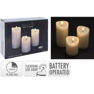 LED Vaxljus Beige