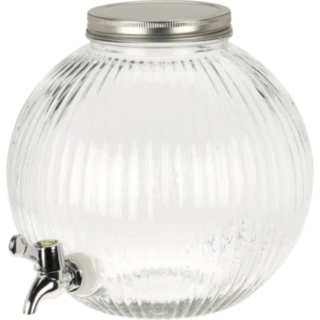 Räfflad Glas Dryckesdispenser