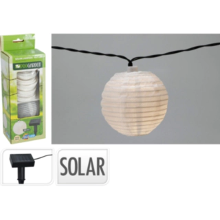 Solar Rispapperslykta Ljusslinga Vit