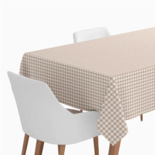 Rutig Pappersduk Beige/Vit
