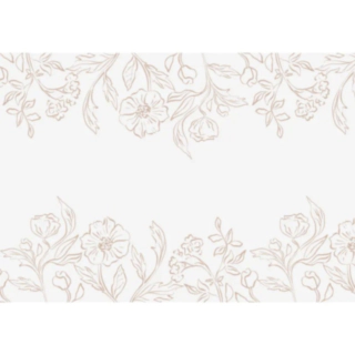 Blommig bordslöpare beige