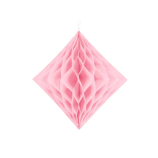 Diamant Honeycomb Ljusrosa