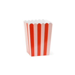 Klassiska Popcornbägare Röd/Vit