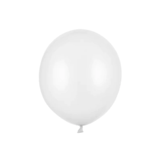 Metalliska latexballonger Pure White 43 cm