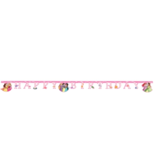 Disney Princess® Happy Birthday Pappersgirlang Ljusrosa