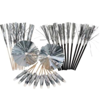 Drinkdekorationer Set Silver