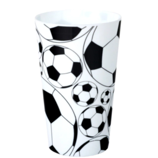 Fotboll Återanvändbara Plastmuggar Svart/Vit