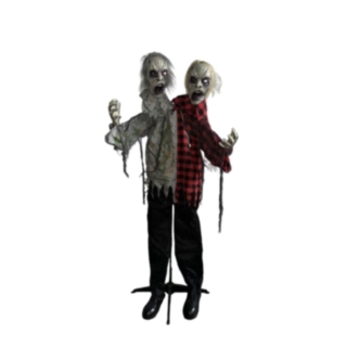 Rörlig Zombie Med Två Huvuden