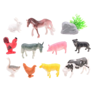 Animal World® Bondgårdsdjur Leksaksfigurer Set 12 Delar