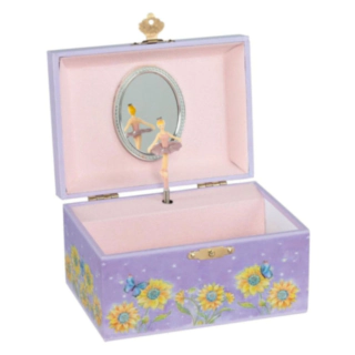 Goki® Smyckeskrin Med Musik & Ballerina Blommor Lila