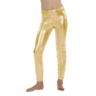 Metalliska Barnleggings Guld