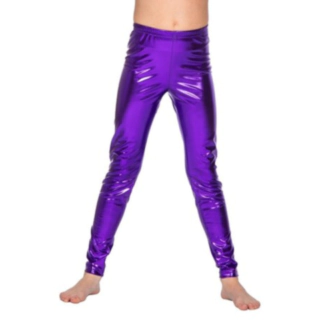 Metalliska Barnleggings Lila