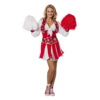 Cheerleader Klänning Röd/Vit