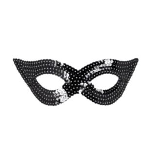 Svart paljettögonmask
