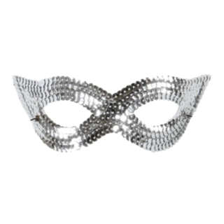 Paljettögonmask Silver