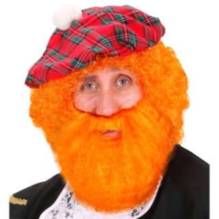 Orange skägg med mustasch